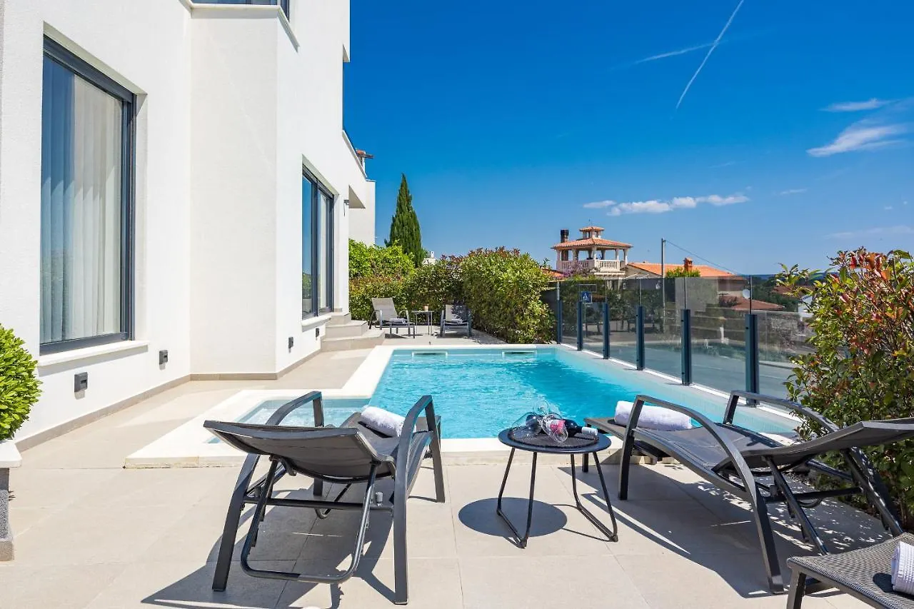 Villa Val Di Bora - Moderne 4 Sterne Ferienvilla Mit Pool, Meerblick, Grill Liznjan